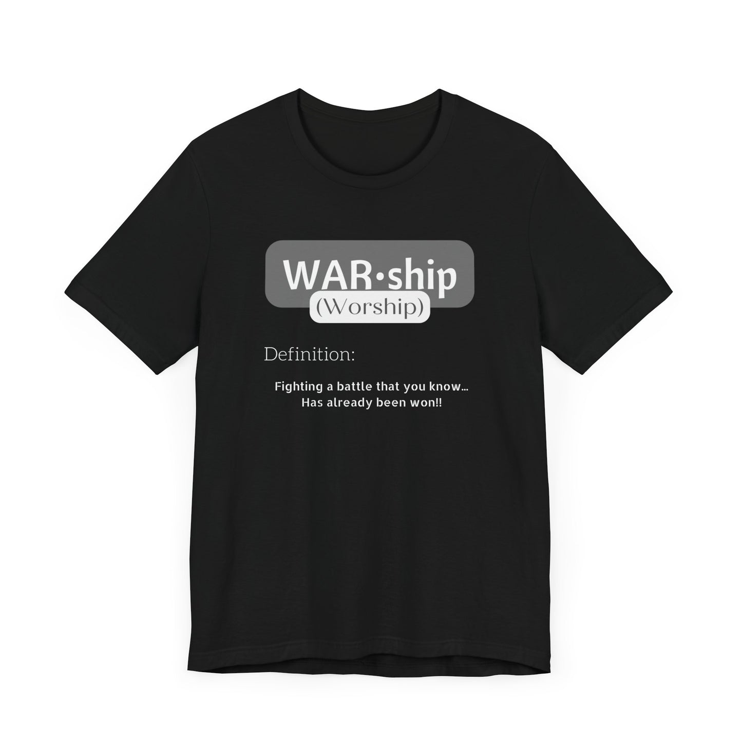 Gray | Worship | black t-shirt