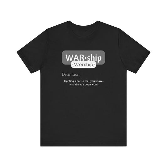 Gray | Worship | black t-shirt